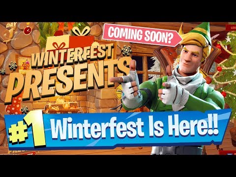 Fortnite Winterfest 2019 - Lobby, Presents and Secrets!