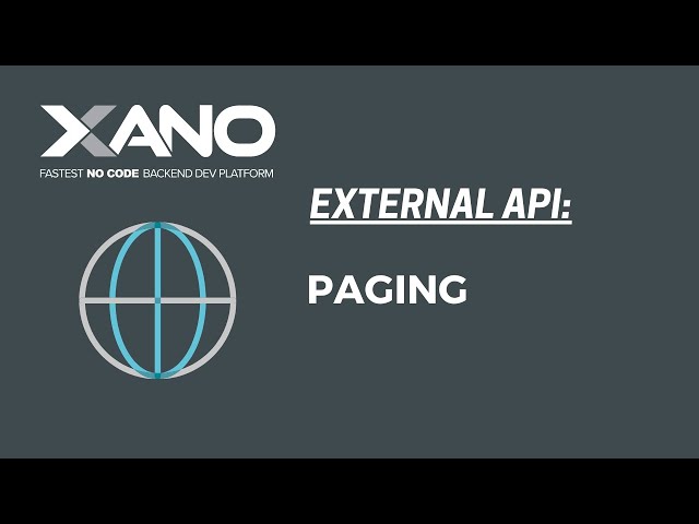 External APIs: Paging