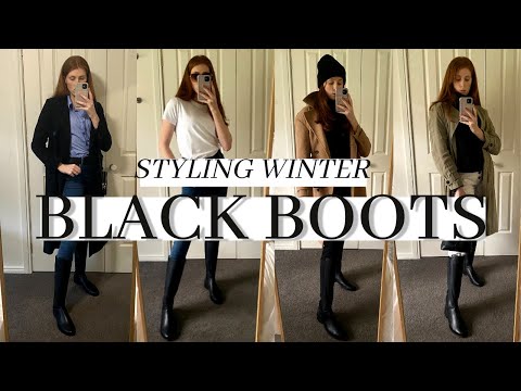 STYLING WINTER BLACK BOOTS | Five outfits to perfectly...
