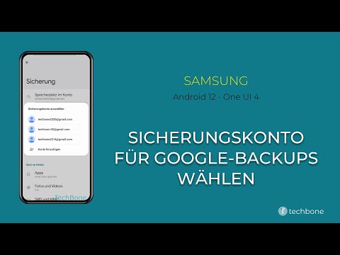 Sicherungskonto für Google-Backups wählen - Samsung [Android 12 - One UI 4]