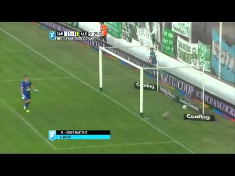 Gol de Martínez. Sarmiento 1 - Aldosivi 1. Fecha 3. Primera División 2015. Fecha 3. FPT.