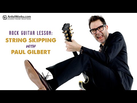 Rock Guitar Lesson: String Skipping with Paul Gilbert || ArtistWorks
