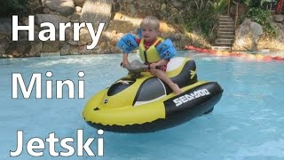 Harry riding Mini Sea-Doo Jetski at Center Parcs Longleat