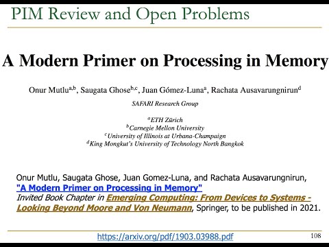 Processing in Memory Course: Meeting 1: Exploring the PIM Paradigm for Future Systems - Fall'21