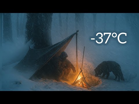 Frozen Hell Survival at -37°C | Extreme Winter Camping in Blizzard