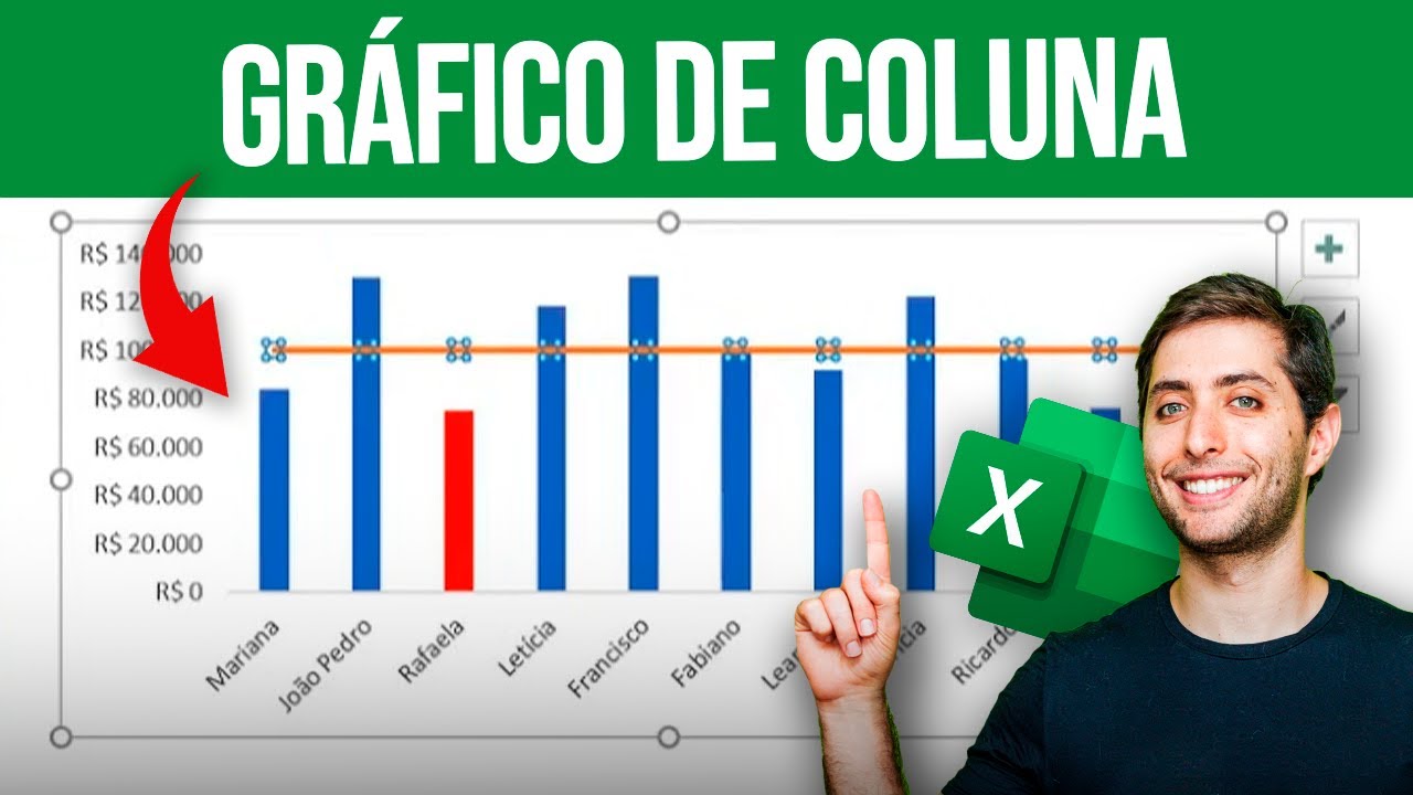 Como fazer gráfico de coluna no Excel - Passo a Passo completo