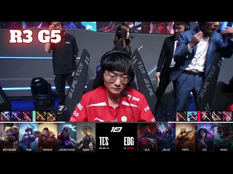 TES vs EDG - Game 5 | Round 3 LPL Summer 2023 Playoffs | Edward Gaming vs Top Esports G5