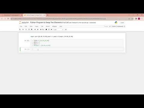 Python Program To Swap Two Elements In A List