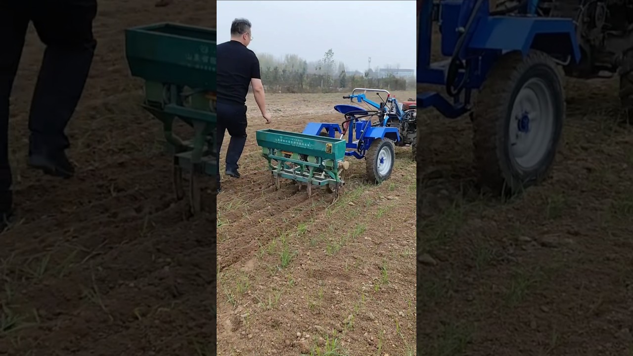 Walking tractor Small fourwheel Mountain orchard greenhouse special micro tiller #foryou #viralvideo