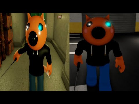 Foxy Original vs RP Jumpscare - Roblox Piggy