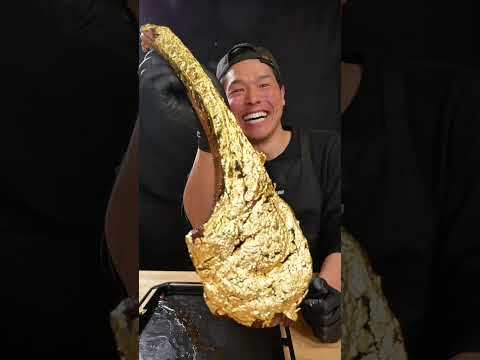 40M followers on TikTok???? Golden Tomahawk Steak ????✨️ #shorts