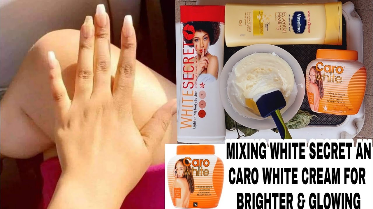 Mixing vaseline body lotion & WHITE SECRET to get 3 to 4 shade lighter for a Brighter & GLOWING SKIN