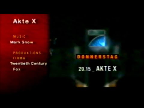 13.03.1997 Pro7 Ende "Akte X - Eis", Anfang "Akte X - Parallele"
