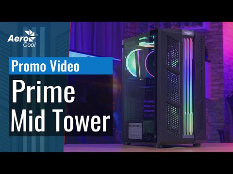 AEROCOOL PGS PRIME-G-BK-v2 ARGB Juodas Mid Tower PC dėklas