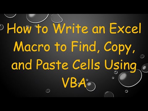 How to Write an Excel Macro to Find, Copy, and Paste Cells Using VBA