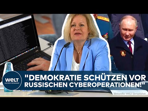 Video Thumbnail: LAGEBILD CYBERKRIMINALITÄT: Faeser "Bedrohungslage hoch!" Deutschland im Visier von Hackern!