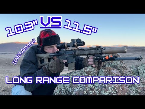 10.3” vs 11.5” AR barrel long range comparison