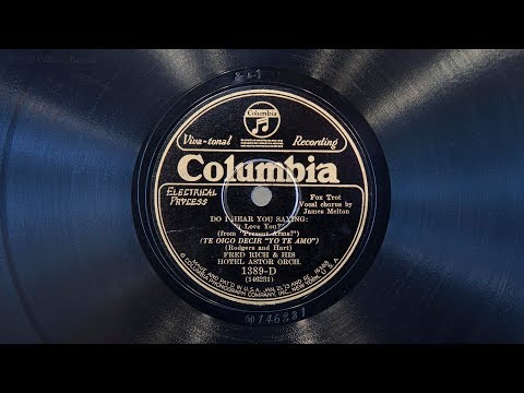 Do I Hear You Saying "I Love You?" • Fred Rich and His Hotel Astor Orchestra (EMG Mark IX)