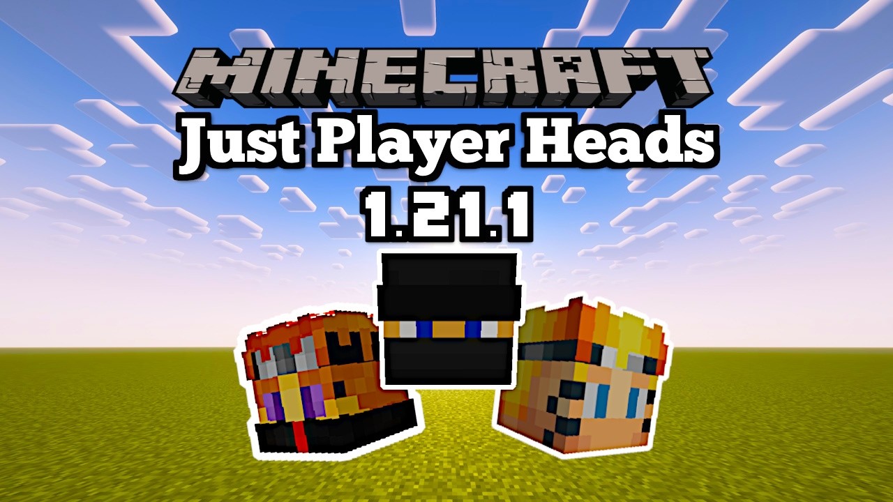 *NEW* Just Player Heads Mod - Minecraft 1.21 (Mod Showcase)