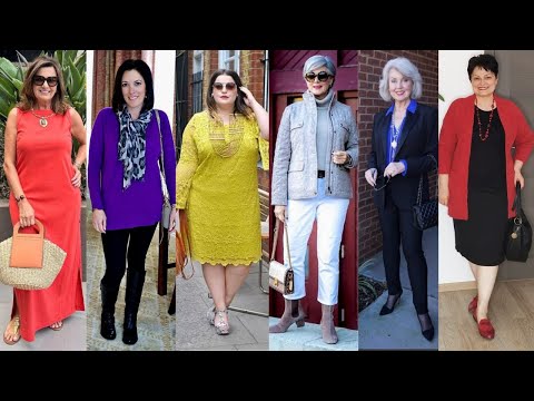 Outfits modernos y actuales que te harán ver bonita y estilizada con 50 60 y 70 años #outfit #modas