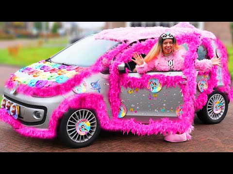 Jason and pink car for girls kids video