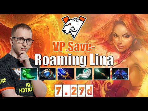 Lina | VP.Save- | Roaming/Soft Support Lina | 7.27d Gameplay Highlights