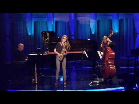 Jess Gillam rehearsing Phil Woods Sonata for BBC Young Musician with Steve Lodder and Andee Price