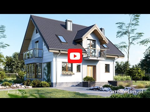 Projekt domu Axel Polo - archeton pl - z użytkowym poddaszem 148,5 m2