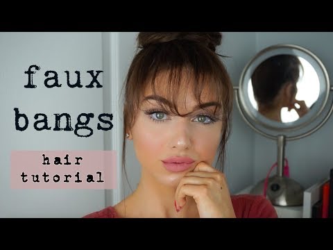 FAUX BANGS w/out hair extensions | Hair Tutorial
