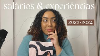 todos os ESTÁGIOS que fiz + SALÁRIOS e áreas (comercial, marketing, pesquisa, custumer experience)