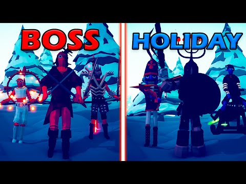 BOSS UNITS TEAM vs HOLIDAY TEAM - Totally Accurate Battle Simulator | TABS