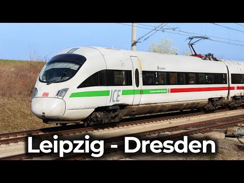 Im ICE-T quer durch Sachsen | 4K Führerstandsmitfahrt: Leipzig - Dresden | BR 411 – Deutsche Bahn