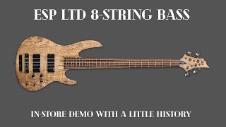 Video thumbnail for The 8-String Bass (ESP Ltd B-208SM) In-Store Demo at Sam Ash by Prog Rock Jock