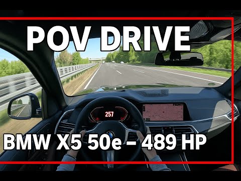 POV DRIVE – BMW X5 50e 489 HP on German Autobahn