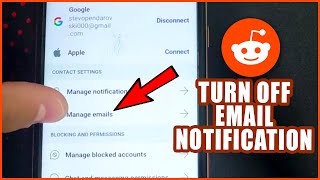 How to turn off reddit email notifications