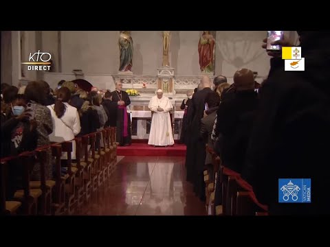 Prière oecuménique du pape François avec les migrants, à Nicosie