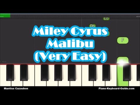 Miley Cyrus - Malibu - Right Hand Easy Piano Tutorial - Notes - How To Play