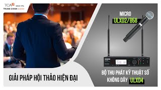 Video thumbnail for Bộ thu phát kỹ thuật số không dây Shure ULXD4 kèm micro không dây cầm tay ULXD2/B58 - Mã hóa AES 256 by TCA TRUNG CHÍNH AUDIO