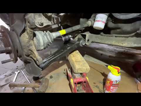 Whoops, CV Axle Popped Out While Replacing Control Arm. Ratchet Strap Fix.