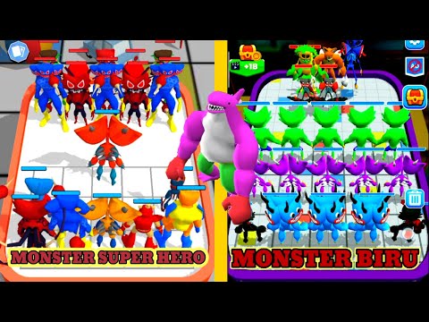Merge Master Blue Monster vs Merge Blue Monster Superhero Fight 999 Android, iOS Gameplay
