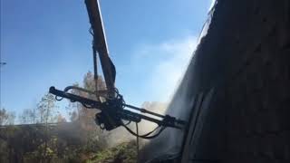 EX125 Drill Attachment on Long Reach Excavator 200mm DTH