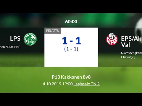 P13 Kakkonen 8v8: LPS - EPS/Akatemia Val 4.10.2019
