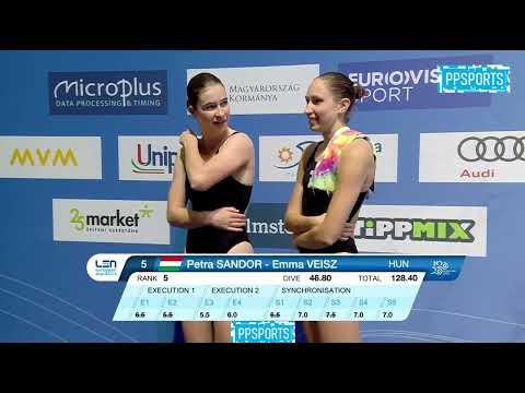 PETRA SANDOR - EMMA VEISZ l Synchronised 3m Springboard  Diving Highlights