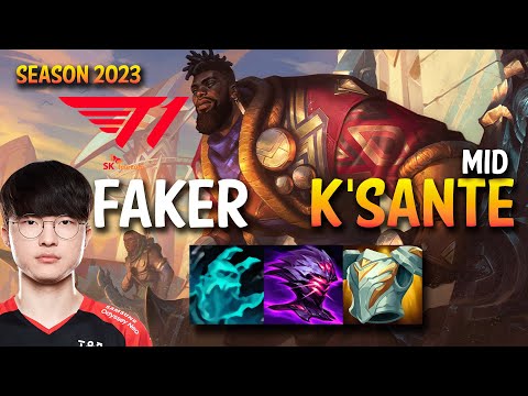 T1 Faker K'SANTE Mid vs SYNDRA - KR Ranked