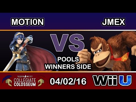 Tespa Collegiate: moti0n (Lucina) Vs. 2GG | Jmex (Donkey Kong) Pools Winners - Smash Wii U
