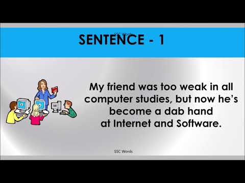 DAB HAND  Idiom 1148 # Meaning and five sentences # SSC Words