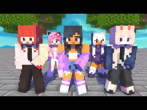 GASOLINA YAY ARIGATO FIRST MEET APHMAU KC LDSHADOWLADY MAKIMA POWER - MINECRAFT ANIMATION #shorts