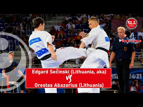 WKO EC 2021. Final -95 Edgard Sečinski (Lithuania, aka) - Orestas Abazorius (Lithuania)