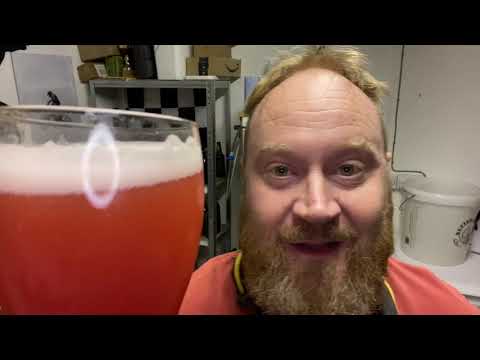 Raspberry wheat beer grain to glass 🍺
