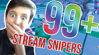 So I had 99 Fortnite stream snipers and this happened... **CRAZY**